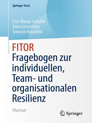 cover image of FITOR--Fragebogen zur individuellen, Team und organisationalen Resilienz